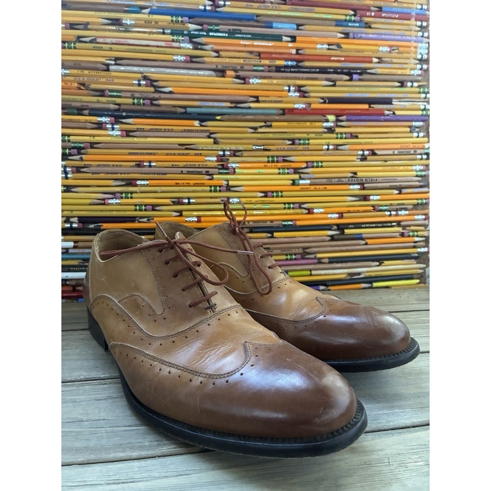 The‎ Mercanti Fiorentini Brown Dress Oxfords Made In Italy Men's 10